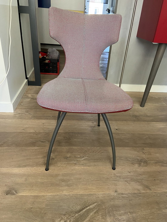 Image 1 of Castelijn Dining Table Leaf Leaf Shape + 4x Armchairs