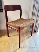 Sedia vintage, modello 75, Niels Otto Moller, design danese