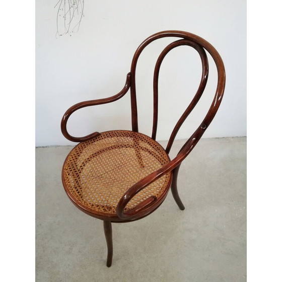 Image 1 of Poltrona Thonet vintage in faggio e paglia, anni '90