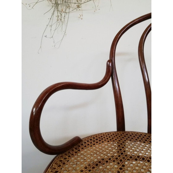 Image 1 of Poltrona Thonet vintage in faggio e paglia, anni '90