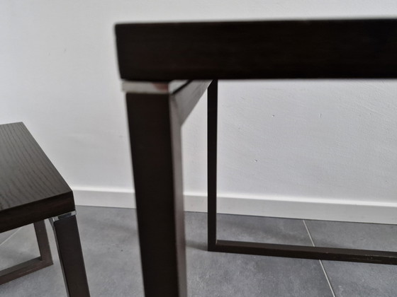 Image 1 of Vintage Side Tables, 'Nested Tables', Dark Brown - Wenge