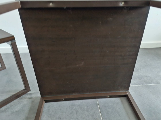 Image 1 of Vintage Side Tables, 'Nested Tables', Dark Brown - Wenge