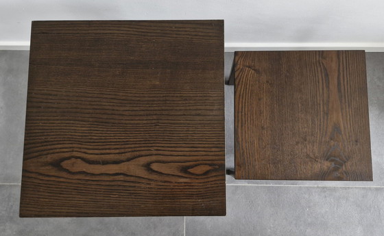 Image 1 of Vintage Side Tables, 'Nested Tables', Dark Brown - Wenge