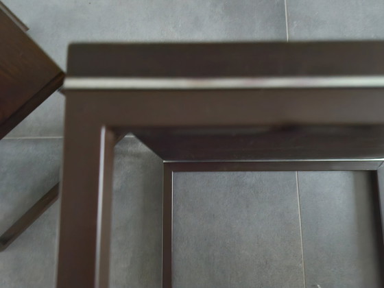 Image 1 of Vintage Side Tables, 'Nested Tables', Dark Brown - Wenge