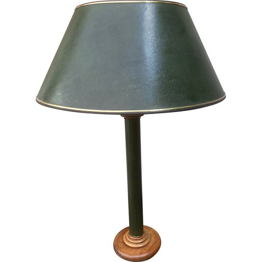 Lampada vintage in similpelle verde, 1970