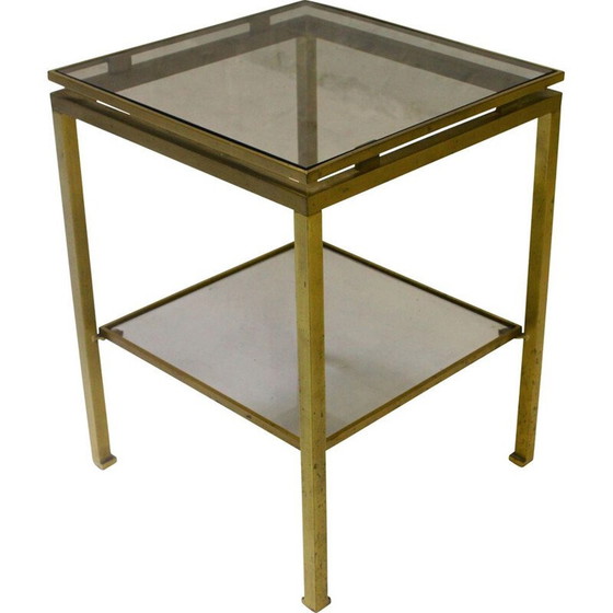 Image 1 of Vintage brass side table by Guy Lefevre