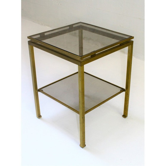 Image 1 of Vintage brass side table by Guy Lefevre