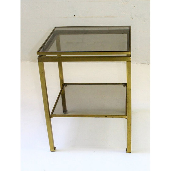 Image 1 of Vintage brass side table by Guy Lefevre