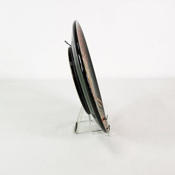 Image 1 of Vintage Op Art ceramic wall plate by Libero Cellarosi, Italy 1970