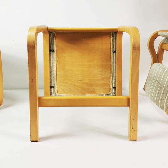Image 1 of Set of 4 vintage beech plywood chairs by Magnus Olesen, Denmark 1970