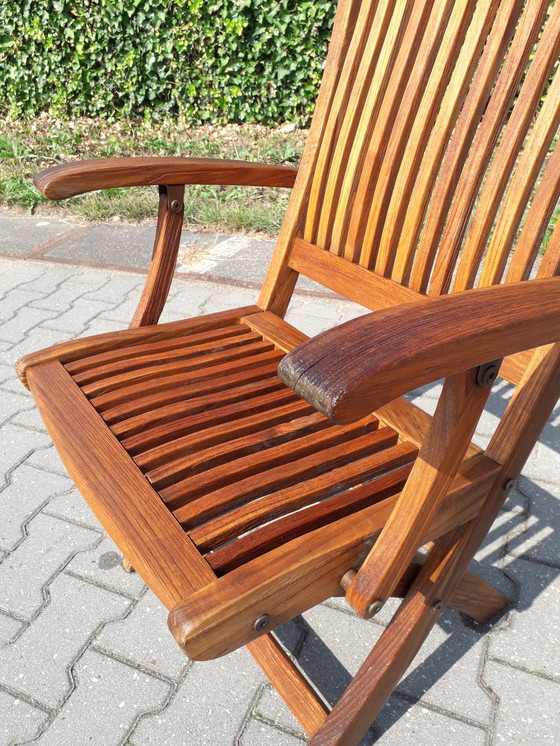 Image 1 of Teak & Garden Zebra Bali folding chair teak, collapsible