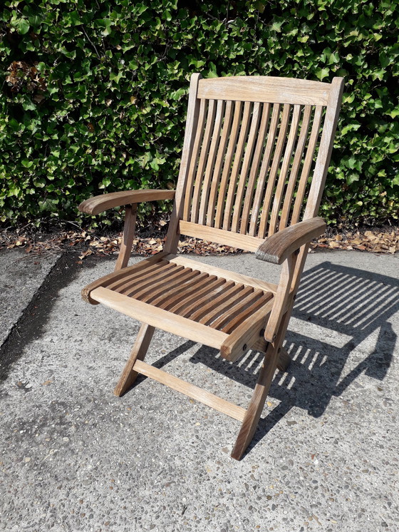 Image 1 of Teak & Garden Zebra Bali folding chair teak, collapsible