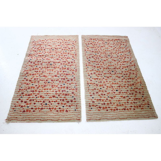 Image 1 of Pair of vintage abstract modernist rugs, Czechoslovakia 1960