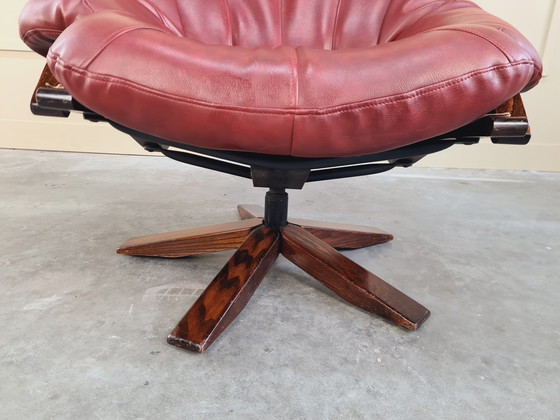 Image 1 of Leather Swivel Lounge Chair By Gerald Easden For Module Furniture, 1960'S