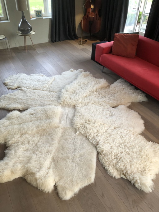 Design Carpet Sheepskin Patchwork