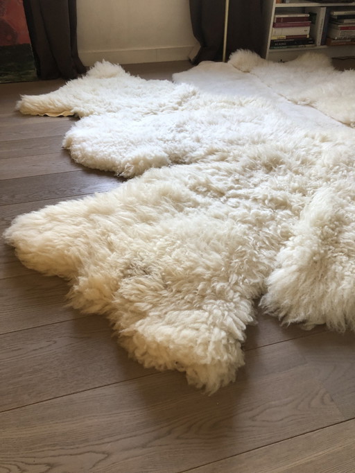 Design Carpet Sheepskin Patchwork