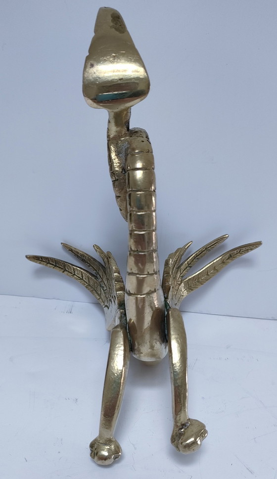 Image 1 of Pisapapeles Quimera en bronce dorado