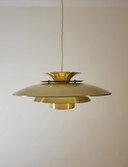 Vintage Danish Shell Lamp In Brass Color