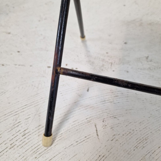 Image 1 of Pair of vintage metal and wood side tables for Pilastro, 1960s