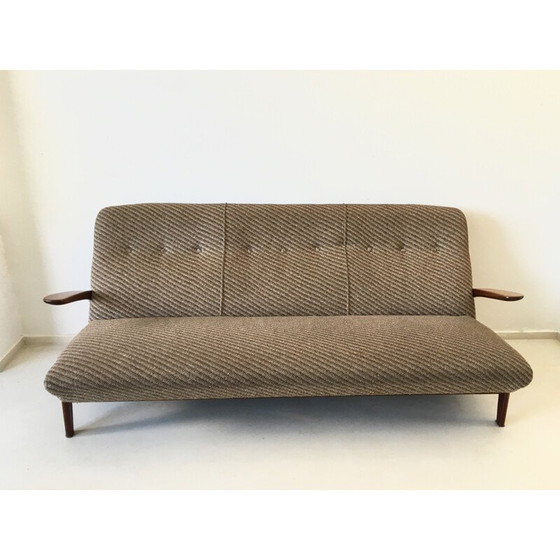 Image 1 of Norwegian teak and fabric sofa, GIMSON & SLATER - 1960s