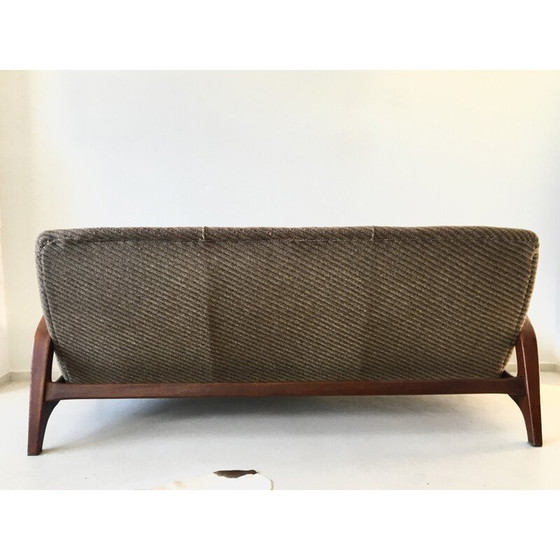 Image 1 of Norwegian teak and fabric sofa, GIMSON & SLATER - 1960s