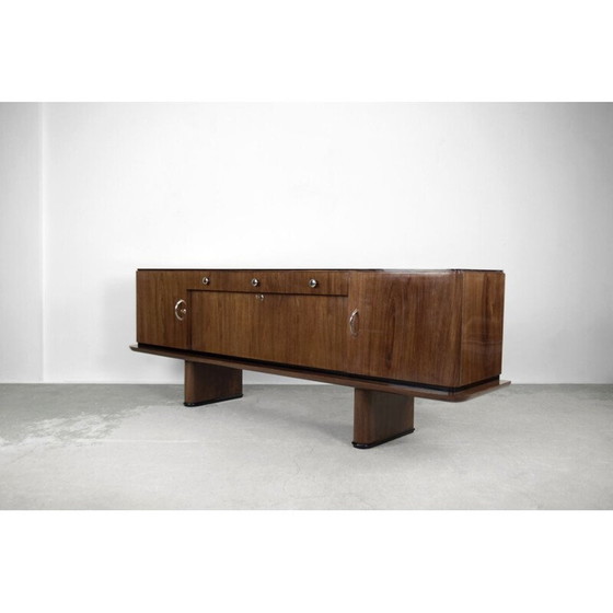 Image 1 of Vintage art deco walnut sideboard, France 1920