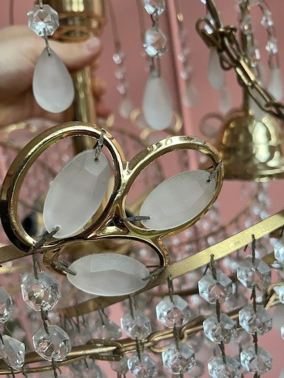 Image 1 of Italian Vintage Swirl Chandelier