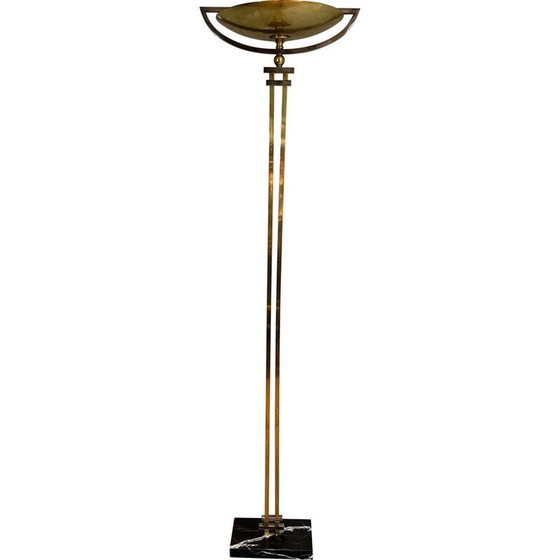 Image 1 of Vintage floor lamp in steel and brass, France 1970