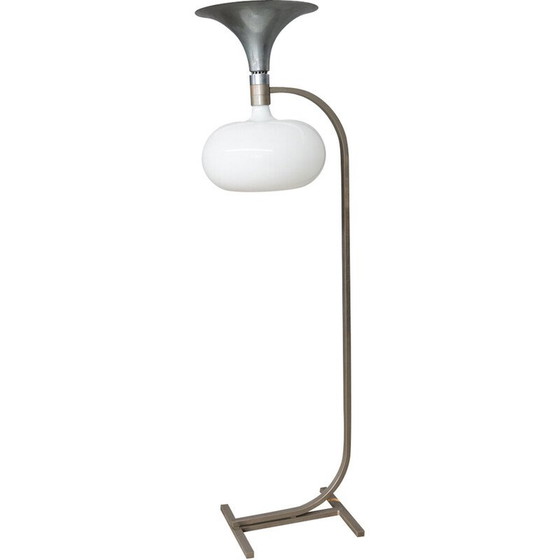 Image 1 of Vintage Sirrah floor lamp in glass and steel by Franco Albini and Franca Helg, 1969