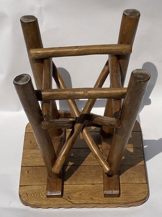 Image 1 of Brutalist Wabi Sabi Organic Tree Stool, 1970S