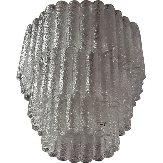 Image 1 of Lampadario vintage in vetro di Murano italiano di Toni Zuccheri per Venini, anni '60