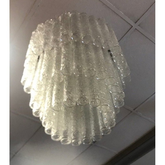 Image 1 of Lampadario vintage in vetro di Murano italiano di Toni Zuccheri per Venini, anni '60