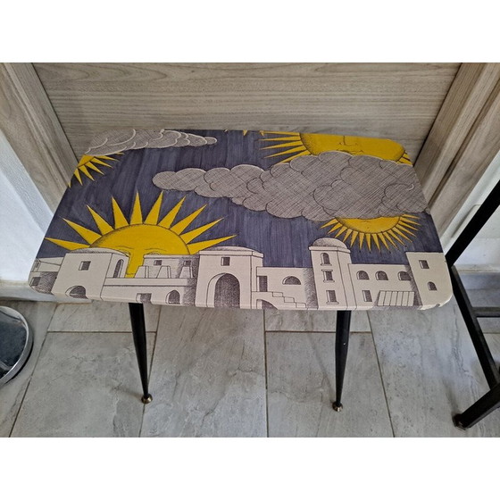 Image 1 of Vintage brass coffee table, 1950s