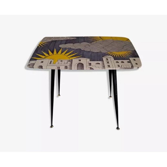 Image 1 of Vintage brass coffee table, 1950s