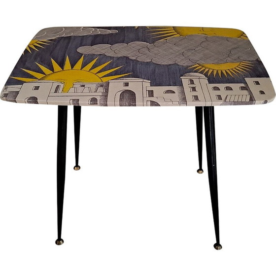 Image 1 of Vintage brass coffee table, 1950s