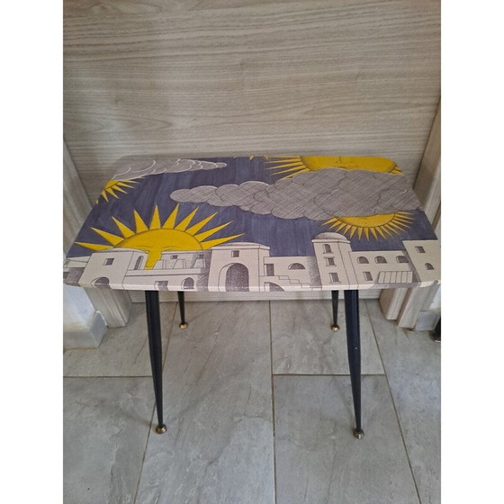 Image 1 of Vintage brass coffee table, 1950s