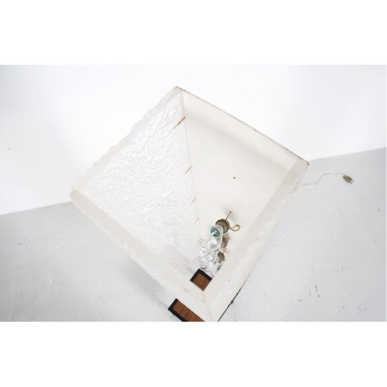 Image 1 of Vintage floor lamp in black lacquered steel and mahogany, 1960