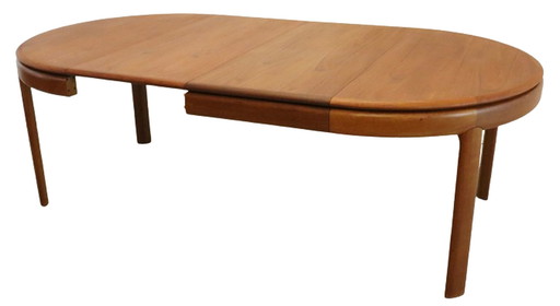 Bramin round 2x extendable dining table 'Firhoje' vintage