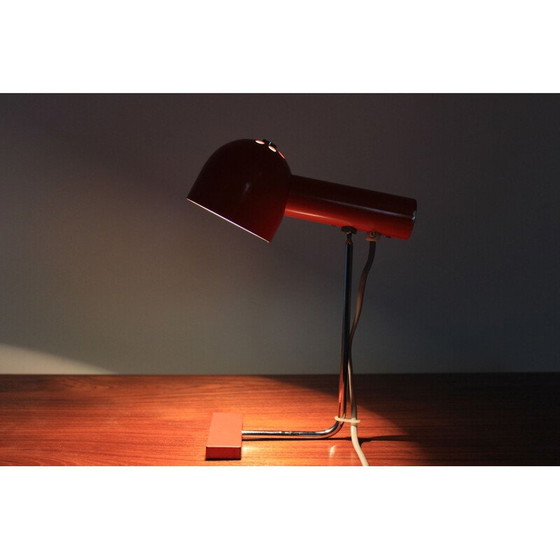 Image 1 of Lampada da tavolo vintage arancione di Josef Hůrka per Napako, 1970