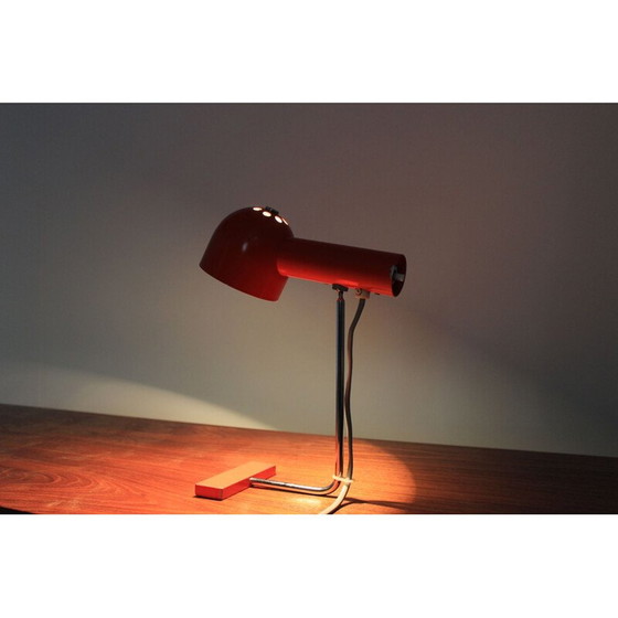 Image 1 of Lampada da tavolo vintage arancione di Josef Hůrka per Napako, 1970