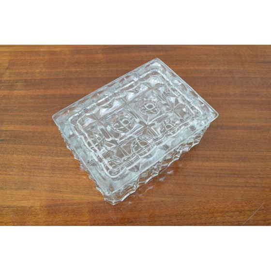 Image 1 of Vintage glass sugar bowl, Czechoslovakia 1960