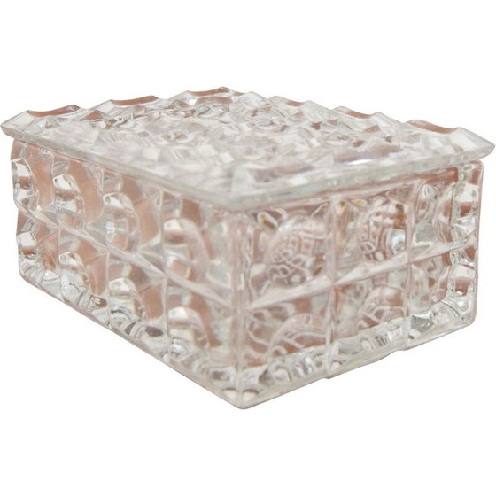 Image 1 of Vintage glass sugar bowl, Czechoslovakia 1960