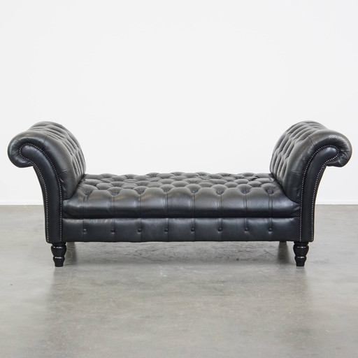 Large Black Chesterfield Daybed