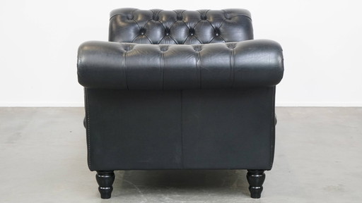 Large Black Chesterfield Daybed