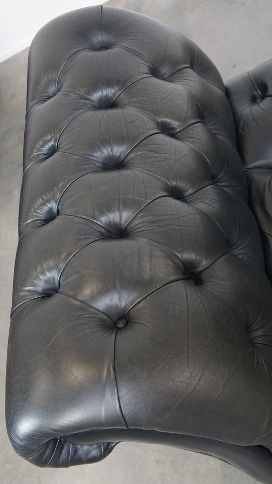 Image 1 of Grande divano letto Chesterfield nero