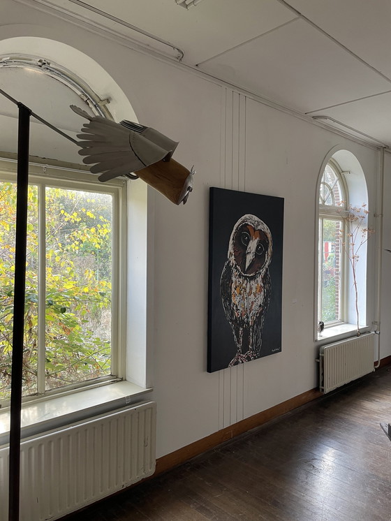 Image 1 of Pintura Retrato de una Lechuza Común