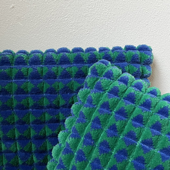 Image 1 of Cushion Vintage 70s Turquoise Blue