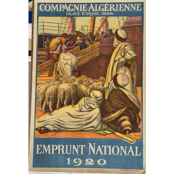 Image 1 of Vintage poster "Compagnie Algérienne" by Henri Villain