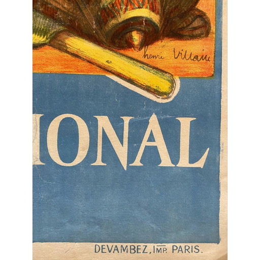 Póster vintage "Compañía Argelina" de Henri Villain