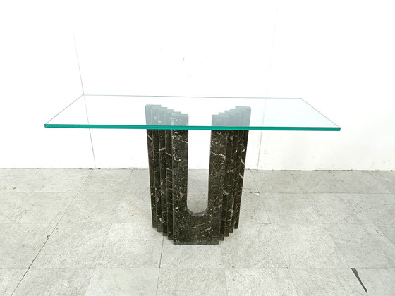 Image 1 of Cattelan Italy black marble console table